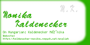 monika kaldenecker business card